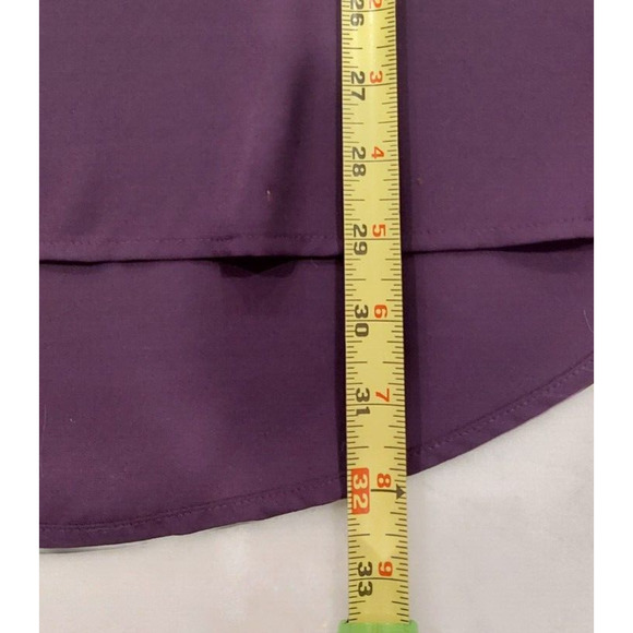 Express Womens Tunic Top Sz M Plum Crisscross Front Longsleeve Blouse‎ - Picture 7 of 8